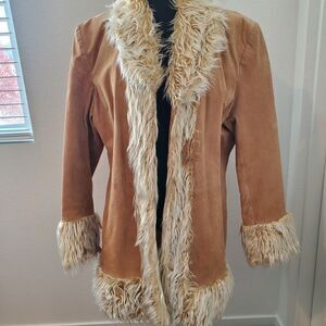 Y2K Mix It Fur Penny Lane Long Jacket Women’s Extra Large
